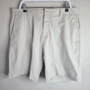 Rhone Commuter Shorts Mens 38 Lt Gray Khaki Performance Stretch Chino Athletic